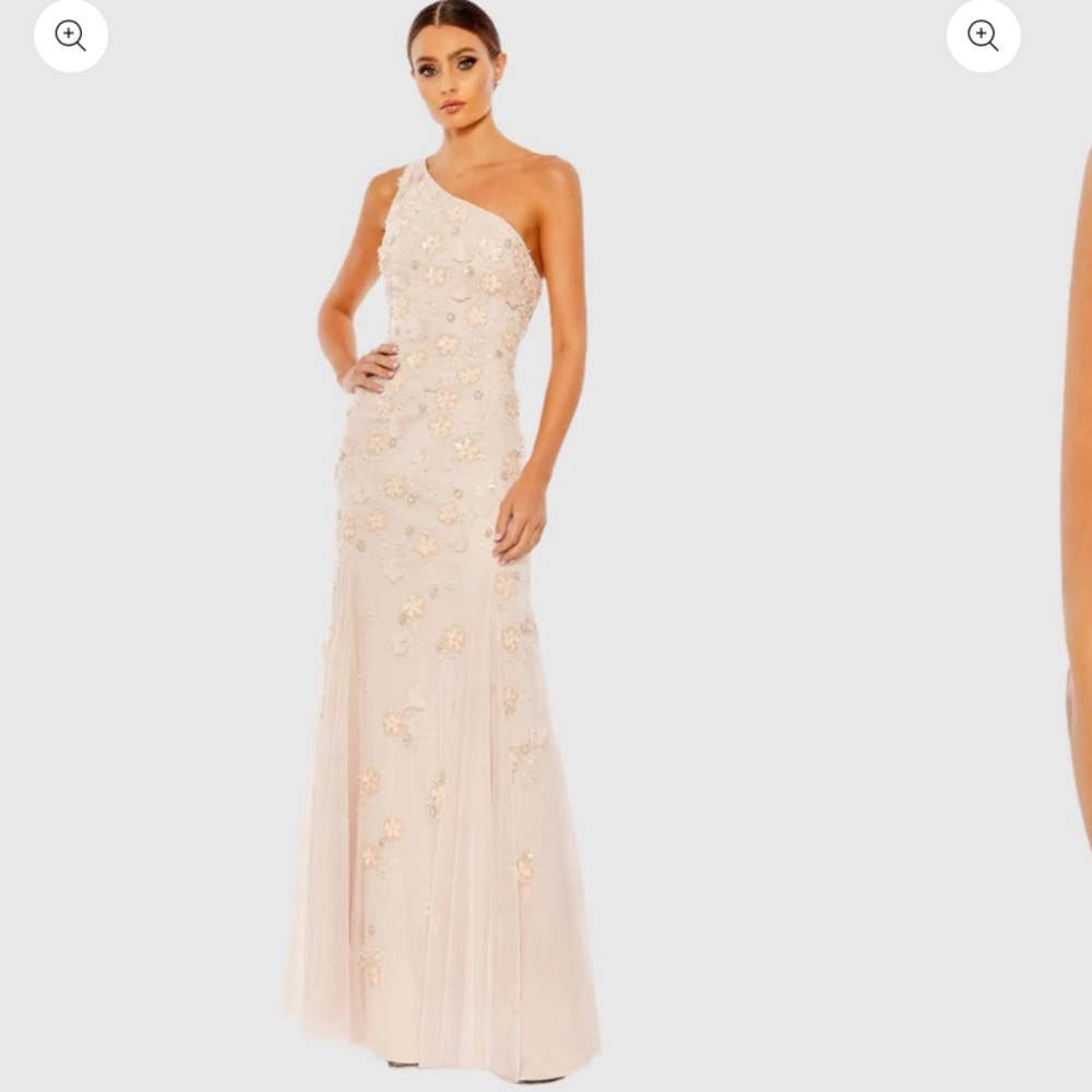 Maxi Mac Duggal 9168 Embellished One Shoulder Strappy Trumpet Gown